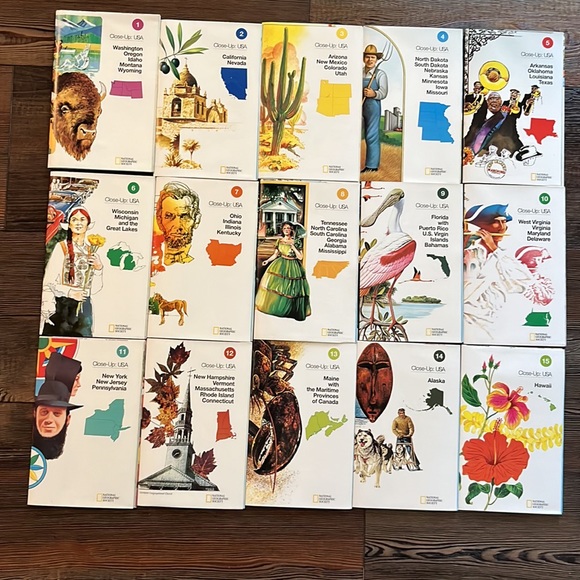 Close-Up USA National Geographic Society 15 Double-Sided Maps & World & USA EXC - Picture 3 of 8